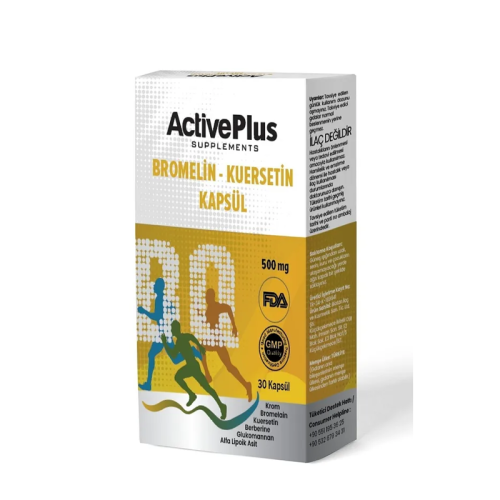 ActivePlus Bromelain Kuersetin İçeren Takviye Edici Gıda 30 Kapsül - 1