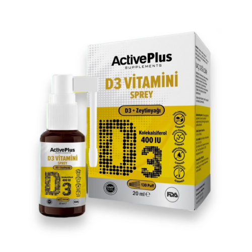 ActivePlus D3-400IU Sprey Takviye Edici Gıda 20 ml - 1