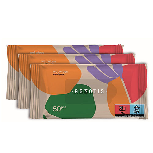 Agnotis Bebek Islak Mendil 50 Yaprak - 2+1 Paket - Agnotis