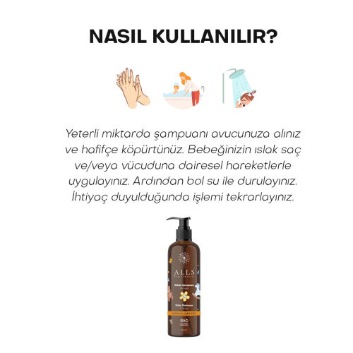 Alls Biocosmetics Organik Portakallı Bebek Şampuanı 350 ml (Promosyon Ürünü) - 5