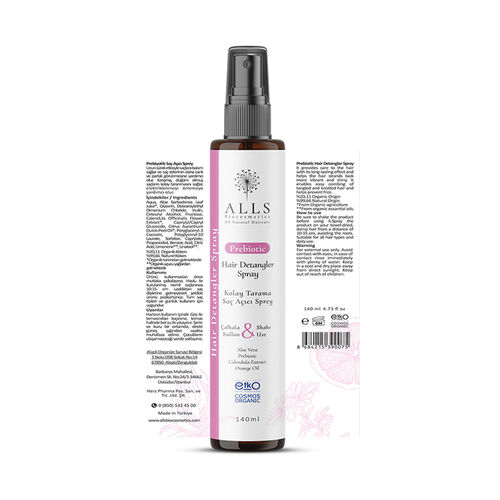 Alls Biocosmetics Organik Prebiyotik Kolay Tarama Saç Açıcı Sprey 140 ml (Promosyon Ürünü) - 1