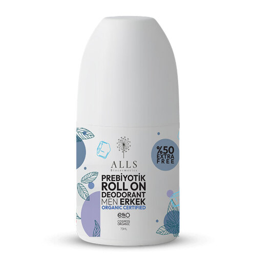 Alls Biocosmetics Organik Prebiyotik Roll on Deodorant 75 ml - Erkekler İçin - 1
