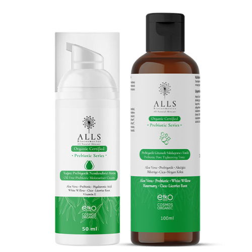 Alls Biocosmetics Organik Prebiyotik Yağlı Ciltler İçin Nemlendirme ve Gözenek Sıkılaştırıcı Set - 1