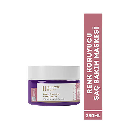 And You Colour Protectıng Haır Care Mask - Renk Koruyucu Saç Bakım Maskesi 250 ml - And You (1)