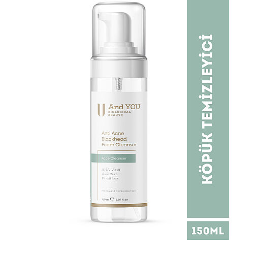 And You Siyah Nokta Karşıtı Yüz Temizleme Köpüğü 150 ml - Akneye Eğilimli Ciltler İçin - And You (1)