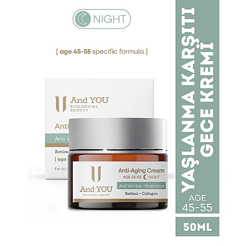 And You Yaşlanma Karşıtı Gece Kremi 50 ml 45-55 Yoğun Bakım - And You (1)