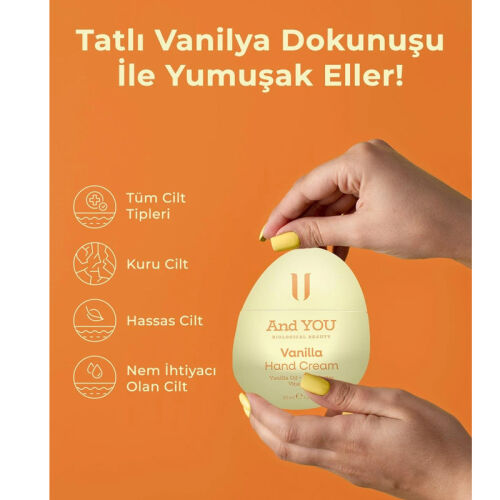And You Yoğun Nemlendirici Vanilyalı El Kremi 30 ml - 3