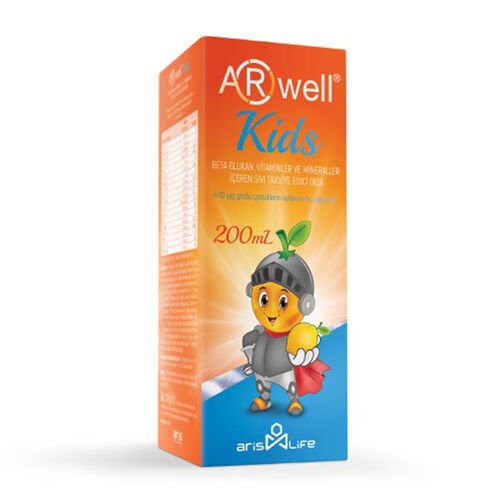 Arwell Kids Beta Glukan-Vitaminler ve Mineraller İçeren Sıvı Takviye Edici Gıda 200 ml - ArisLife