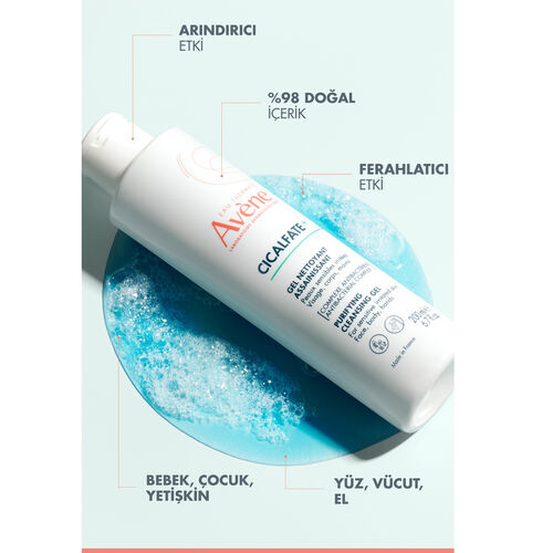 Avene Cicalfate+ Hassas Ciltler İçin Arındırıcı Yüz Temizleme Jeli 200 ml - 3