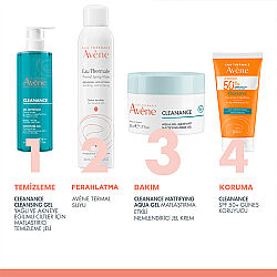 Avene Cleanance Aqua Gel Matlaştırıcı ve Gözenek Sıkılaştırıcı Nemlendirici Jel Krem 50 ml - 6