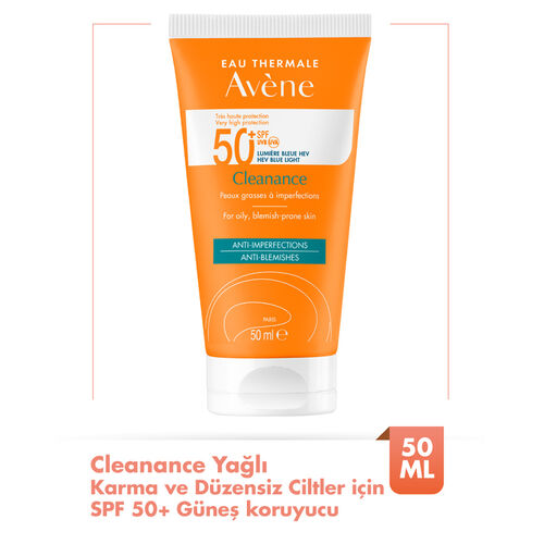 Avene Cleanance SPF 50+ Yağlı ve Akneye Eğilimli Ciltler İçin Güneş Kremi 50 ml - Avene (1)