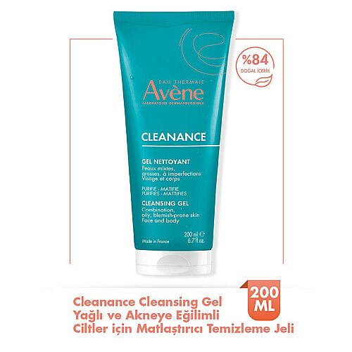 Avene Cleanance Yağlı ve Akneye Eğilimli Ciltler için Matlaştırıcı Yüz Temizleme Jeli 200 ml - Avene (1)
