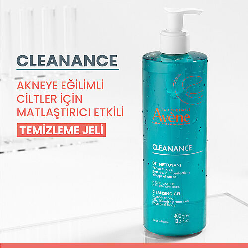 Avene Cleanance Yağlı ve Akneye Eğilimli Ciltler için Matlaştırıcı Yüz Temizleme Jeli 400 ml - Avene (1)