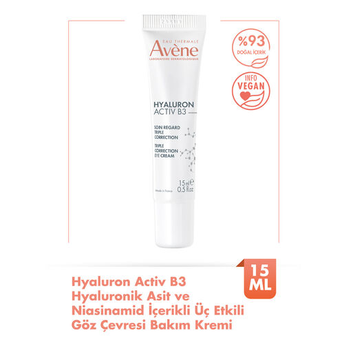 Avene Hyaluron Activ B3 Hyaluronik Asit ve Niasinamid Göz Çevresi Kremi 15 ml - Avene (1)