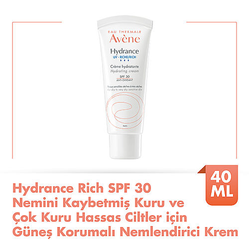 Avene Hydrance Rich SPF 30 Kuru Ciltler için Güneş Korumalı Nemlendirici Krem 40 ml - Avene (1)