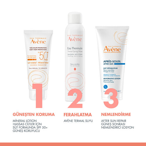 Avene Mineral Lotion Hassas Ciltler için SPF 50+ Süt Formunda Güneş Kremi 100 ml - 7