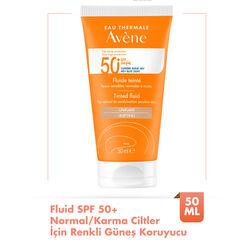 Avene Tinted Fluid SPF 50+ Normal ve Karma Ciltler İçin Renkli Yüz Güneş Kremi 50 ml - 2