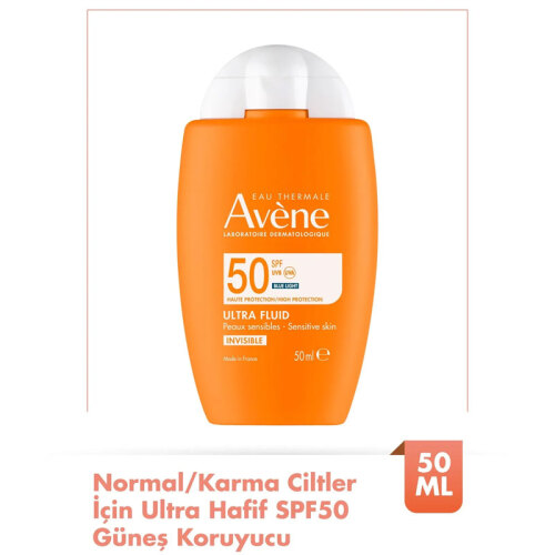 Avene Ultra Fluid Invisible Normal-Karma Ciltler İçin Ultra Akışkan SPF 50 Güneş Kremi 50 ml - Avene (1)