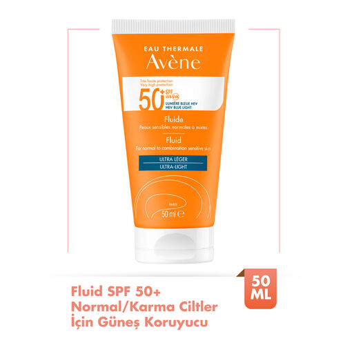 Avene Ultra Fluid Invisible Normal ve Karma Ciltler İçin SPF 50+ Güneş Kremi 50 ml - Avene (1)