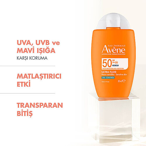 Avene Ultra Fluid Oil Control SPF 50+ Yağlı Ciltler için Güneş Kremi 50 ml - 4