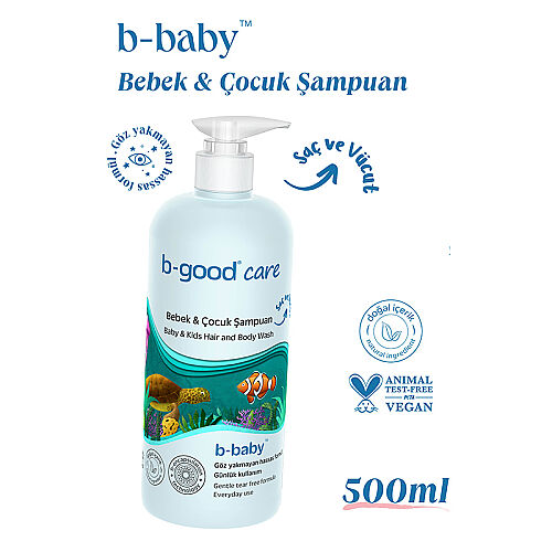 b-good b-baby Bebek ve Çocuk Saç ve Vücut Şampuanı 500 ml - 3