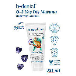 b-good b-dental 0-3 Yaş Bebek Diş Macunu Florürsüz Böğürtlen 50 ml - 3