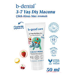 b-good b-dental 3-7 Yaş Çocuk Diş Macunu Florürsüz Meyve Karnavalı 50 ml - 4