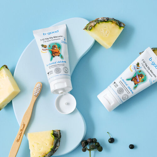 b-good b-dental 7-12 Yaş Çocuk Diş Macunu Florürlü Ananas 50 ml (Promosyon Ürünü) - 3
