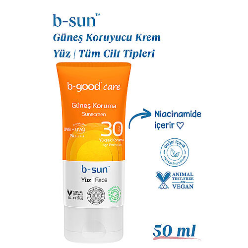 b-good b-sun SPF 30 Yüz Güneş Koruma 50 ml - 3