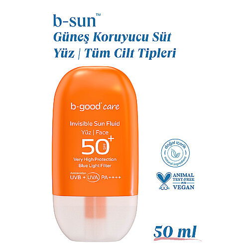 b-good b-sun Spf 50 Invisible Güneş Sütü 50 ml - 3