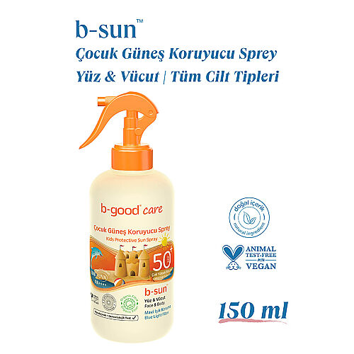 b-good b-sun Spf50+ Çocuk Koruyucu Güneş Spreyi 150 ml - 3