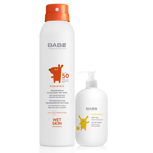 Babe Pediatrik Güneş Koruyucu Spf50 Sprey 200ml - Banyo Jeli HEDİYE - Babe
