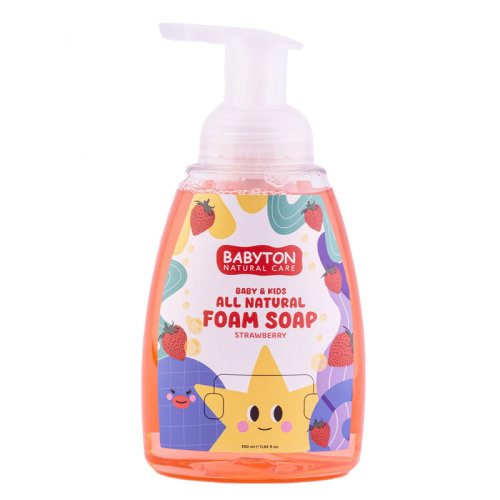 Babyton Çocuklar İçin Doğal Köpük Sabun Çilek 350 ml - 1