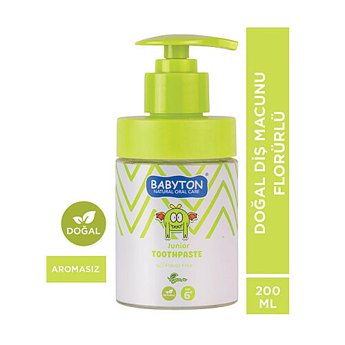 Babyton Junior Toothpaste Flavor Free Diş Macunu 200 ml	 - Babyton
