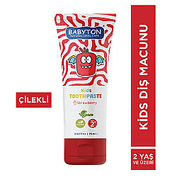 Babyton Kids Toothpaste +2 Yaş Çilekli Diş Maucunu 75 ml - 2
