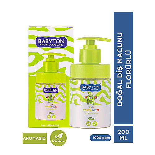 Babyton Kids Toothpaste Flavor Free 2 Yaş Diş Macunu 200 ml - Babyton