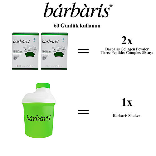 Barbaris Collagen Powder Three Peptides Complex 30x2 Saşe - Shaker Hediyeli - Barbaris (1)
