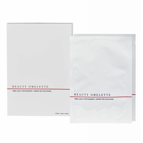 Beauty Omelette Yeşil Çaylı Yüz Maskesi 23 gr x 5 Adet - Beauty Omelette