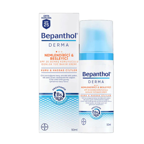 Bepanthol Derma Nemlendirici ve Besleyici SPF 25 Yüz Bakım Kremi 50 ml - 1