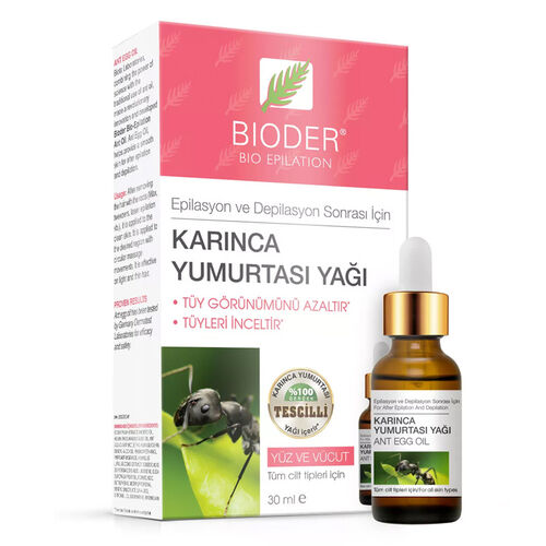 Bioder Bio Epilation Tüy Azaltıcı Karınca Yumurtası Yağı 30 ml - Bioder