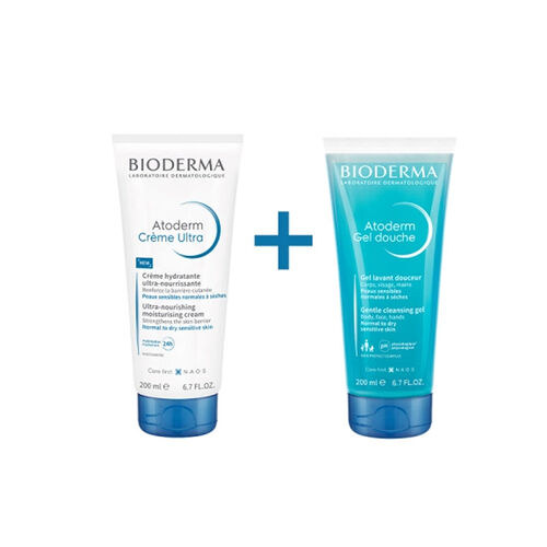 Bioderma Atoderm Cream Ultra 200 ml + Atoderm Shower Gel 200 ml - Bioderma