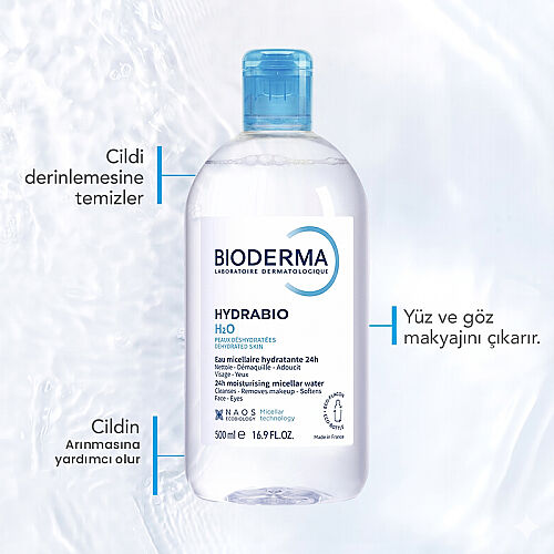 Bioderma Hydrabio H2O Yüz ve Makyaj Temizleme Suyu 500 ml - 4