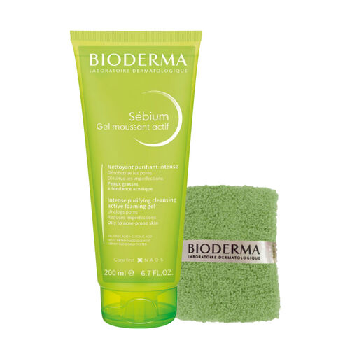 Bioderma Sebium Foaming Gel Active 200 ml + Bilek Havlusu Hediye - Bioderma