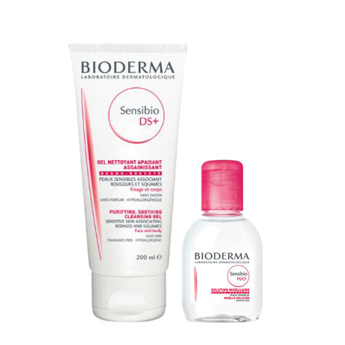 Bioderma Sensibio DS Foaming Gel 200ml Sensibio H2O 100ml - Bioderma