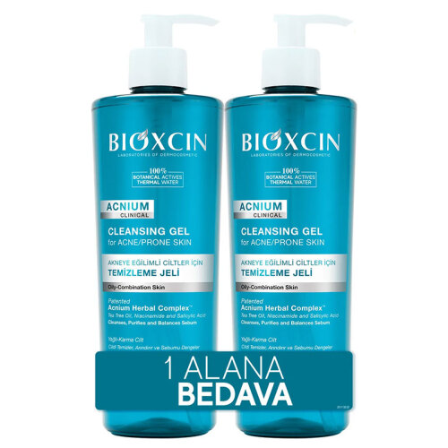 Bioxcin Acnium Sebum Dengeleyici Yüz Yıkama Jeli 1 ALANA 1 BEDAVA - 1