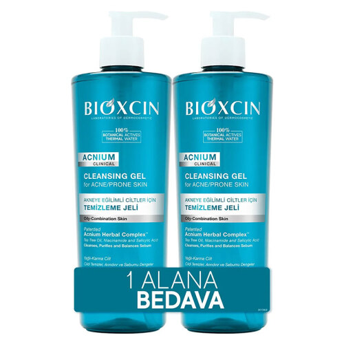 Bioxcin Acnium Sebum Dengeleyici Yüz Yıkama Jeli 1 ALANA 1 BEDAVA - Bioxcin