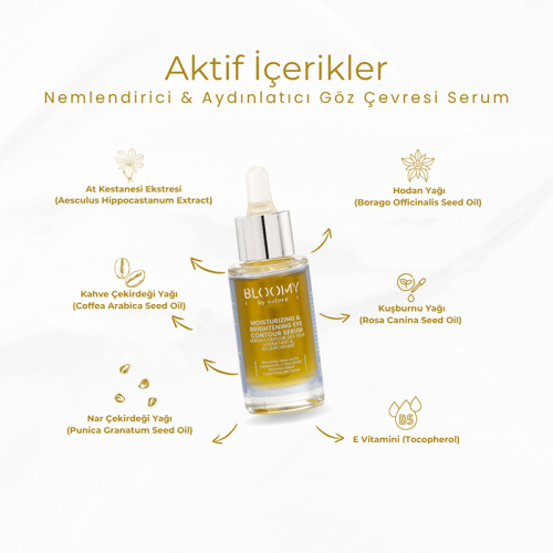 Bloomy By Nature Nemlendirici ve Aydınlatıcı Göz Çevresi Serumu 30 ml - 2