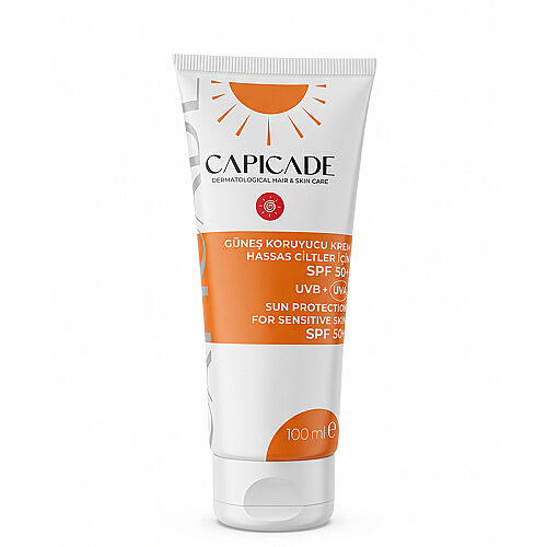 Capicade SPF 50+ Hassas Ciltler İçin Güneş Koruyucu Krem 100 ml - Capicade