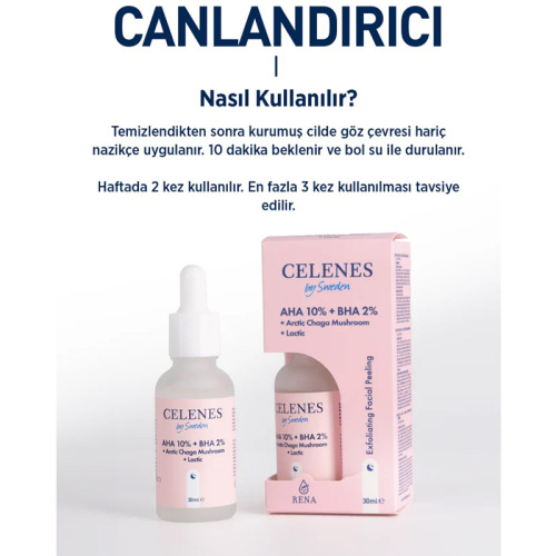 Celenes By Sweden AHA + BHA + Lactin + Arctic Chaga Mushroom 30 ml - 5