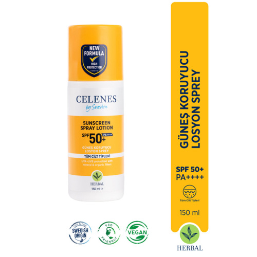 Celenes By Sweden Güneş Koruyucu Losyon Sprey Spf+50 150 ml - Celenes By Sweden (1)